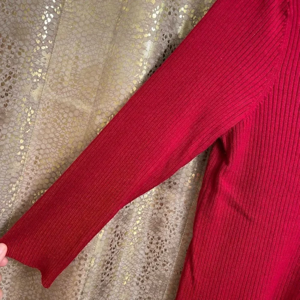 Express red ribbed